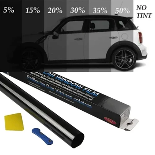 Iwindi Lemoto Emnyama Ama-Foils Tint Tinting Ifilimu Roll Car Auto Home Window Glass Summer Solar UV Protector Amafilimu Amafilimu 300cmx50cm