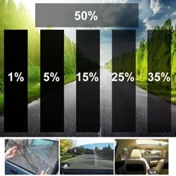 300x50cm VLT Itim na Auto Sasakyan Pambahay Salamin ng Gusali Tinting Film Roll Side Window Solar UV Protection Sticker Curtain Scraper