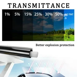 1 Cuộn 50x300cm 1/5/15/25/35/50 Phần Trăm VLT Cửa Sổ Kính Xe Ô Tô Miếng Dán Tint Phim Chống Nắng bóng Phim Mùa Hè UVProtctor Xe Dán Phim