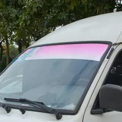 AUMOHALL Auto Fënster Foils Sonneschutz Gradient Pink Sonn Block Top Fënster getéint Film