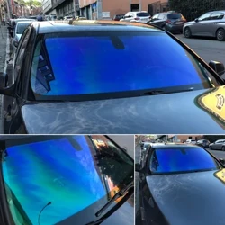1M x 1,52M Blue Chameleon VLT 67% Frontrute Solfilm Lastebil Bil Frontvindu Fargetone Frontrutebeskyttelse Eksplosjonssikre folier