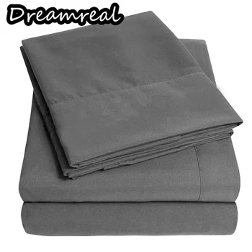 Dreamreal 1000TC Ai Cập Ga Giường Cotton Bộ Khách Sạn Sang Trọng Trang Bị Bedsheet Tấm Phẳng Áo Gối Mịn Bộ Chăn Ga Gối Có Thể Giặt Được