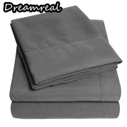 Dreamreal 1000TC Katun Mesir Seprai Set Hotel Mewah Dilengkapi Seprai Lembar Datar Sarung Bantal Set Seprai Halus Bisa Dicuci
