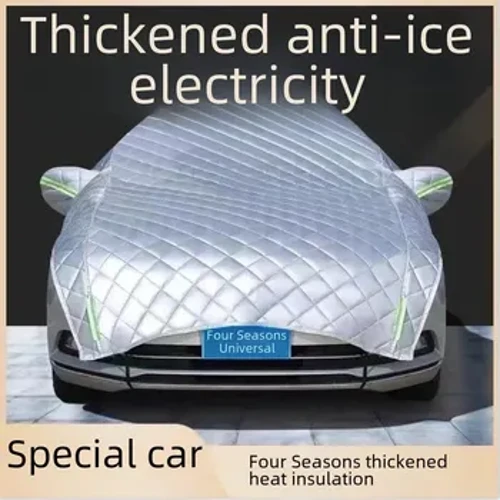 Thickened Cotton Car Cover Half Sunshade Heat Insulation Anti-ice Windshield Cover Sunshade Blanket Car Protection Cloth