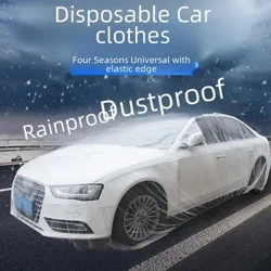 Bilskydd för engångssolskydd Vattentätt Regn Plast Transparent Universal Enkel Spraylack Skyddsöverdrag