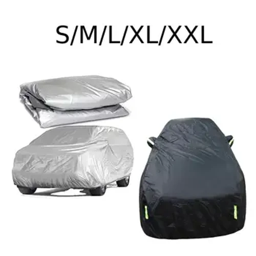 Uhi kaʻa holoʻokoʻa ʻeleʻele no ka Sedan Truck SUV UTV Waterproof Sun Dust proof pale kaʻa UV Protective S/M/L/XL/XXL uhi kaʻa