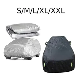 Uhi kaʻa holoʻokoʻa ʻeleʻele no ka Sedan Truck SUV UTV Waterproof Sun Dust proof pale kaʻa UV Protective S/M/L/XL/XXL uhi kaʻa