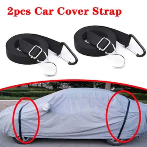 2 pçs universal carro cobre cinta de corda fixa automóvel capa cordas fixas banda capa de carro cinto vento acessórios automóveis