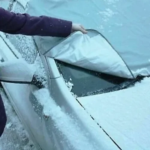 Kvalitet Slitesterk frontrute Frost Cover Protector 4 lag 70x150cm Sammenleggbar isskjermisolasjon Snøbeskyttelse