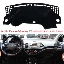 Ar gyfer Kia Picanto Bore TA 2012 2013 2014 2015 2016 Cover Dangosfwrdd Dash Board Mat Carped Pad Clustog Sunshade Affeithwyr Cape