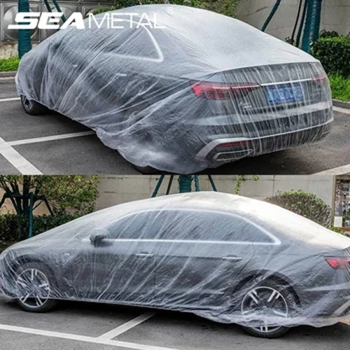 SEAMETAL Wegwerf Auto Cover Indoor Staubdicht PEVA Auto Cover Transparent Soft Scratch-Free Auto Exterieur Protector Universal