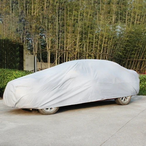 Capa universal para carro - À prova de chuva, à prova de poeira e proteção solar, acessórios para carro, capa completa cinza prateado L 3 compartimentos
