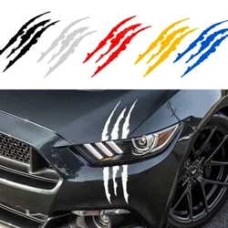ʻO ke kaʻa kaʻa hoʻoheheʻe ʻia ʻo Monster Claw Scratch Stripe Marks Headlight Decal Auto waho Waterproof Vinyl Decal Car Accessories