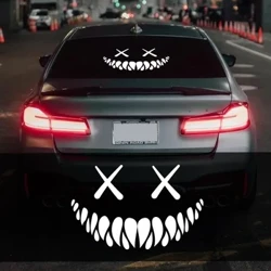 Demon Smiling Face Auto Sticker fir Heck Windshield Cool Auto Body Styling Waasserdicht Dekoratioun Auto Fënster Vinyl Decals