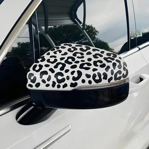 Leopard Print Car Decals Auto Stickers Waterproof Dekorasyon Auto Accessories Vinyl Sticker para sa Rear View Mirror Windows