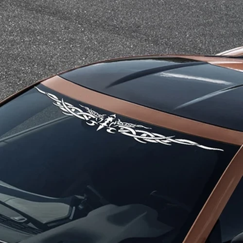Engelsflügel-Totem-Autoaufkleber, Liniennähte, modisches Vinyl, Außendekor-Zubehör, große Aufkleber für wasserdichtes Auto