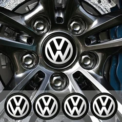 4 56mm 65mm Bánh Xe Trung Tâm Hub Huy Hiệu Nắp Biểu Tượng Decal Bánh Xe Miếng Dán Xe Volkswagen GOLF Polo TIGUAN VW TOURAN CADDY PASSAT