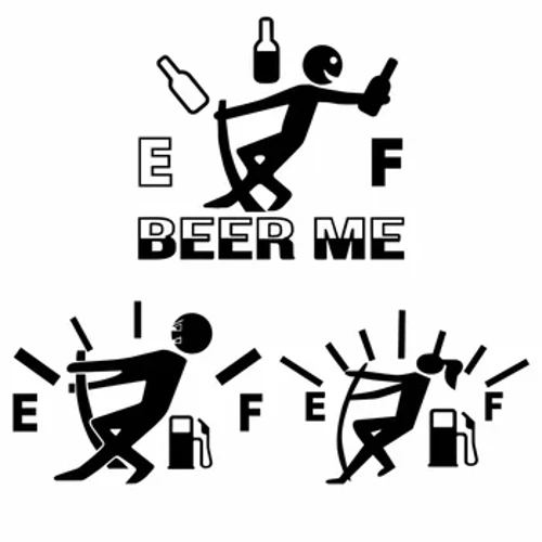 Auto Stickers 12.7 CM * 9.2 CM Hoge Gasverbruik Decal Brandstof Gage Lege Stickers Grappige Vinyl Auto Tankdop sticker