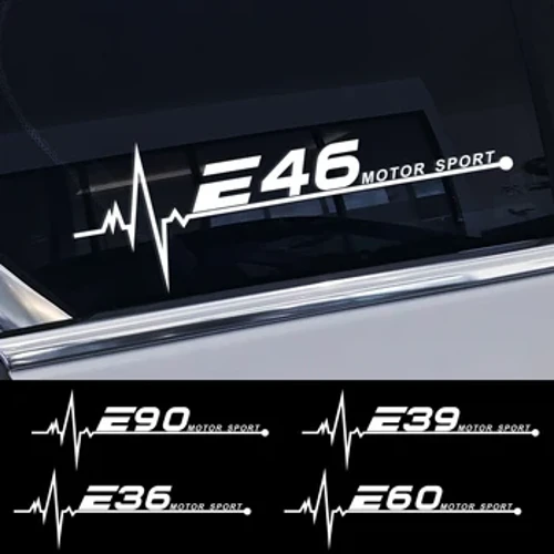 2PCS 20*7CM Greamán Fuinneog Thaobh an Charr Auto Maisiúcháin Gabhálais Decal Scannán Do BMW E46 E90 E91 E60 E39 E36 E87 E92 E30 E34 E61 E62