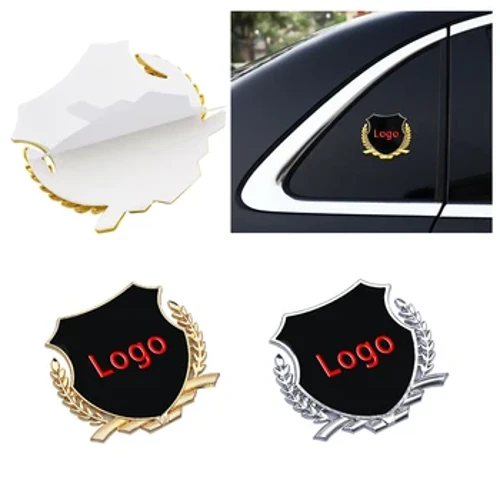 Suaitheantas Gluaisteán Taobh Miotail Feathail 3D Cluaise Greamán Cruithneachta Gabhálais Taobh amuigh Gluaisteán Decal Do BMW Toyota Ford Mercedes Honda Kia