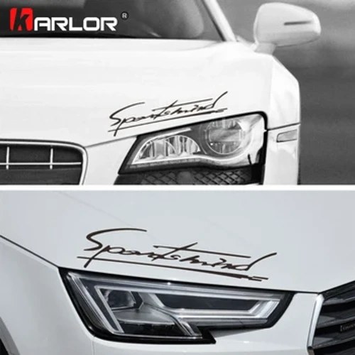 Personalidad na 'Sports Mind' Mga Sticker ng Kotse Hood ng Kotse Ilaw ng Kilay Decals Reflective Dekorasyon Mga Sasakyan Pag-istilo ng Mga Accessory ng Sasakyan