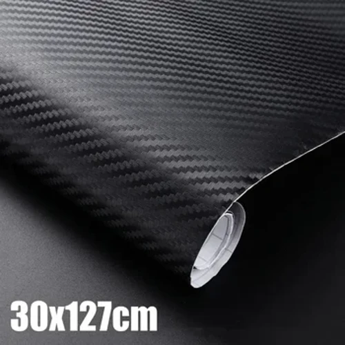 30x127cm Gluaisteán 3D Greamáin Rolla Snáithín Carbóin Scannán Scannán Vinyl DIY Auto Styling Inmheánach Snáithín Carbóin Decals Maisiúla