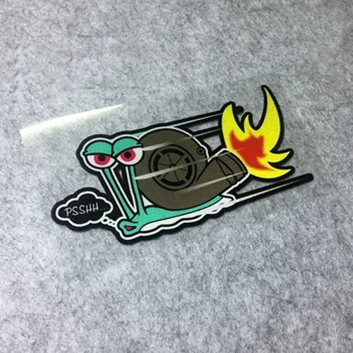 Thiết kế cổ điển Funny PSSHH Snail Turbine Sticker Sticker Sticker Trang trí