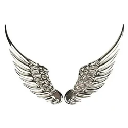 1 par de adesivos para carroceria de carro e motocicleta 3d águia asas de anjo emblema estilo abs decalques prata/dourado acessórios externos