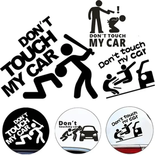 Greamán Gluaisteán Greannmhar Ná Bainfidh Mo Ghluaisteán Decals Greamáin Cruthaitheacha Auto Decal Maisiú Taobh amuigh Gabhálais Fuinneog Gluaisteán