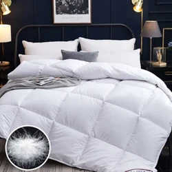 3d pão macio ganso para baixo edredon inverno & outono cobertores cama de penas acolchoado colcha cobertor único completo duplo king size