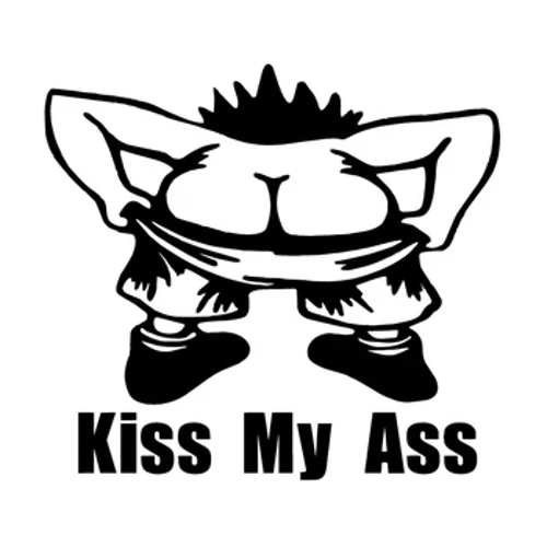 Személyre szabott Kiss My Ass autómatricák Vicces szélvédő csomagtartó vinil matricák vízálló gépjármű-motoros matricák tartozékok