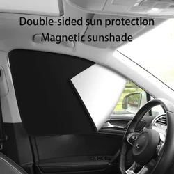 blacowt eli haul haf newydd titaniwm arian magnetig car llenni sugno magnetig afloyw ochr car ffeil sunshade bloc
