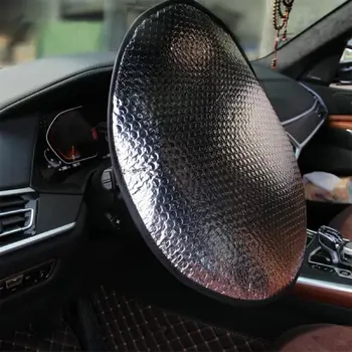 Car Windshield Sunshade Scragall Alúmanam Frith-uv Grianscéithe Infhillte Soláthairtí Gluaisteán Roth Stiúrtha Gluaisteán Scáthaigh Airgid