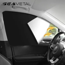 SEAMETAL 2 stk Bilsidevindue Solskærm Magnet Privatlivsgardiner UV-refleksion Antirefleks UV-bloksolskærm til for-/bagrude