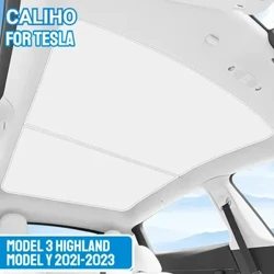 Saulessargi Tesla Model 3 jumta lūkai Highland 2024 Model Y 2021-23 Ledus auduma sprādzes saulessargi, priekšējā aizmugurējā jumta loga piederums