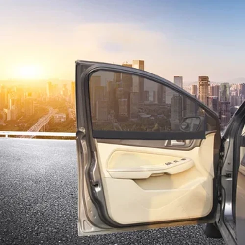 Mobil Universal Magnetik Kerai Auto Magnetik Sisi Mesh Tirai Sun Protection lan Panas Isolasi Sun-screen Shade