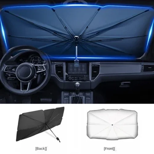 1Pc Mobil Kerai Payung Mobil Sun Shade Protector Parasol Musim Panas Matahari Interior Kaca Depan Perlindungan Mobil Kerai Aksesoris