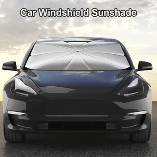 Parbriz din față pentru mașină electrică Umbrelă de soare de vară Jaluzele de soare pliante automată Izolație termică Materiale de protecție solară Umbrelă de soare pentru vehicule 2024