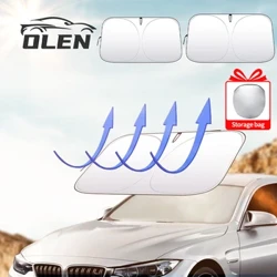 Iwindi Langaphambili Lewindi Lemoto Ikhava Ye-Sun Shade Windshield Visor Windscreen Ukugoqa I-Auto UV Protection Curtain Izesekeli Zesitayela
