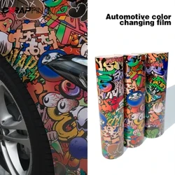 Grafittimalingsfilm Bilkarosserifilmer Skateboards tegneserieklistremerke Vanntett kamuflasjedekor Folie PVC for sykler Fargeendring