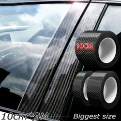 Anti-scratch Car Door Sill Protector Sticker Nano Carbon Fiber DIY Paste Protector Strip Auto Side Mirror Protection Tape Film