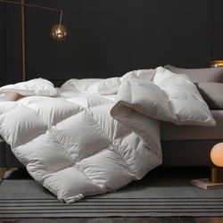 2024 Nei Quiltdecken gefüllt mat echte High-End 95% 5A Grad Gänsedunen Ultralight fir King Queen Gréisst fir Hierscht a Wanter