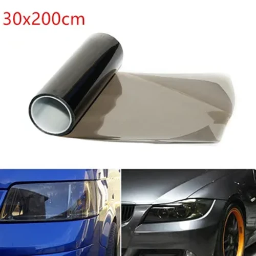 30Cm X 200Cm Màu Đen Nhạt Xe Ô Tô Tự Động Đèn Pha Đèn Hậu Tint Vinyl Phim Dán Dễ Dàng Dính Xe Máy Toàn Bộ trang Trí Xe Ô Tô