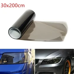 30Cm X 200Cm Màu Đen Nhạt Xe Ô Tô Tự Động Đèn Pha Đèn Hậu Tint Vinyl Phim Dán Dễ Dàng Dính Xe Máy Toàn Bộ trang Trí Xe Ô Tô