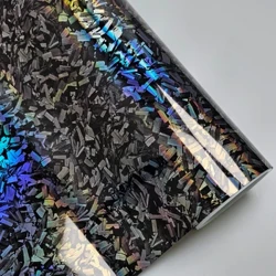 Ô Tô Phụ Kiện Cao Cấp Bóng Giả Rainbow Sợi Carbon Bạc Vinyl Phim Nội Thất Ô Tô Bọc Miếng Dán Cho Xe Máy Decal