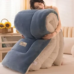Cuilt Geimhridh Cadáis Nua Síoda ​​agus Cuilt Cadáis Tiúsaithe Chun Geimhreadh Te a Choinneáil Duvet Aonair agus Dúbailte le Croí Plush