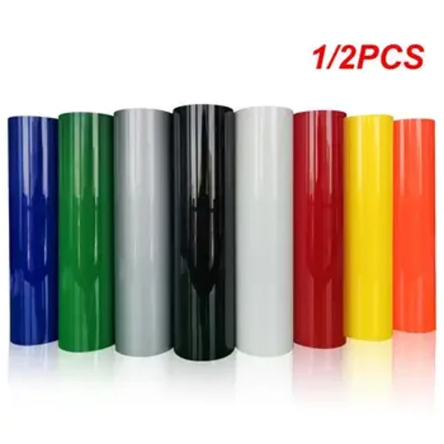 1/2 STK Super Gloss Rød Vinyl Film Wrap Sticker 30x152CM Foliedekoration Film Wrap Sticke Car Protective Sticke Atuo Car