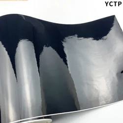 Klassesch Glänzend Schwaarz Vinyl Wrap Film Auto Wrapping Folie Konsol Computer Laptop Haut Telefon Cover Motorrad Auto Sticker Roll