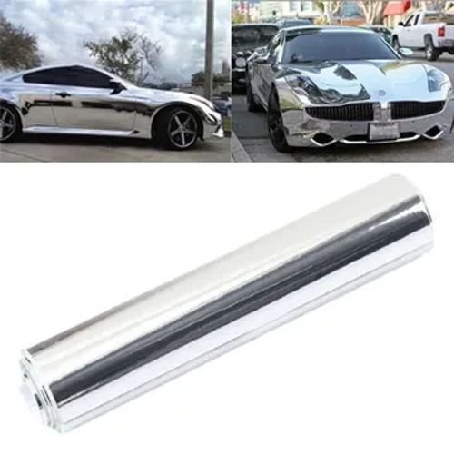 Sëlwer Auto Styling Kierper Elektrobeschichtung Ännere Faarf Film Chrome Plating Spigel Vinyl Wrap Elektroplack Sticker Decal Blat