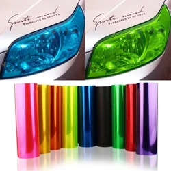 Película protectora para faros de coche, pegatina de revestimiento de vinilo para faros delanteros, luz trasera, luz antiniebla, lámpara trasera, película de cobertura de humo Universal